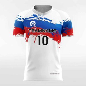 FCJ0009 Red White And Blue Soccer Jersey (1)