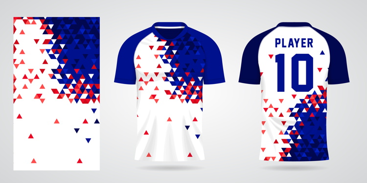 FCJ0011 Red White And Blue Soccer Uniforms (1)