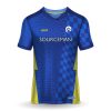 FCJ0060 royal blue soccer jersey maker