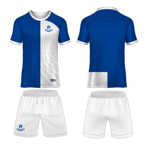 FCJ0188 light blue and white football kit team