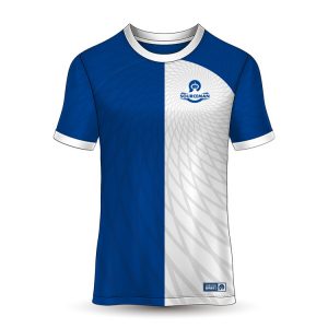 FCJ0190 maillot de foot bleu et blanc (1)