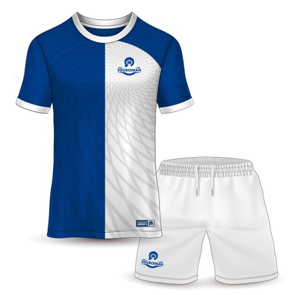 FCJ0190 maillot de foot bleu et blanc (3)