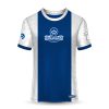 FCJ0190 royal blue and white football jersey (1)