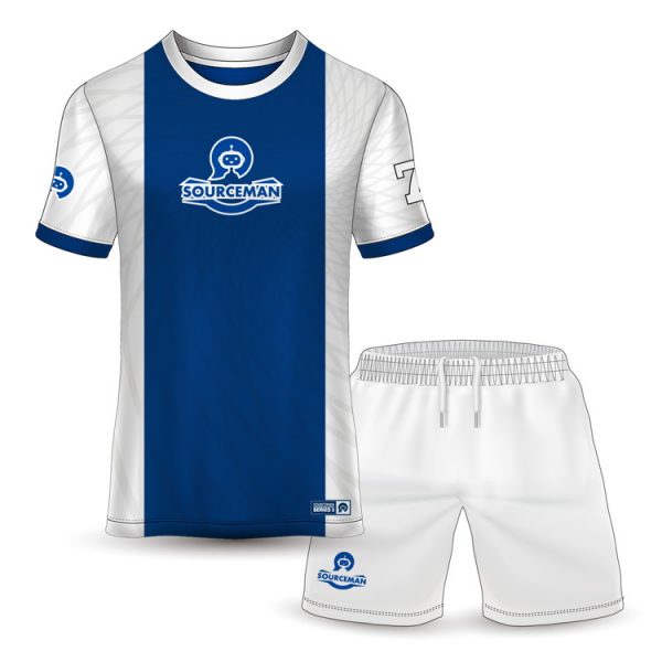 FCJ0190 royal blue and white football jersey (3)